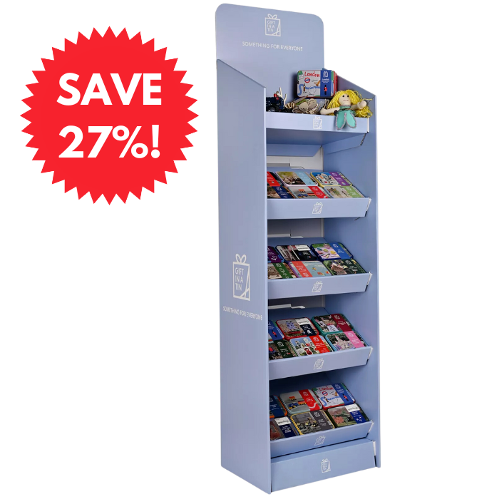 apples to pears display unit with 54% off price badge