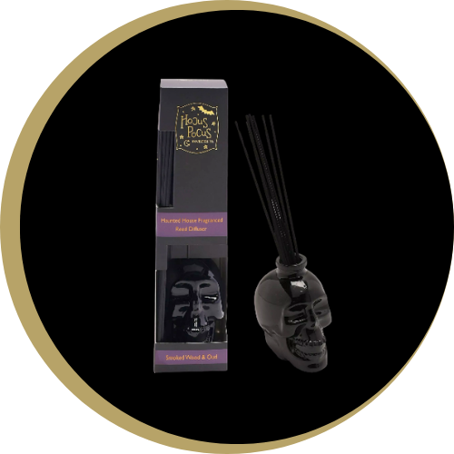 Black skull reed diffuser gift