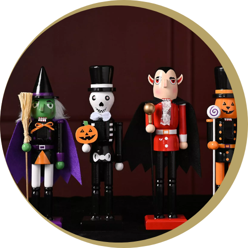 Halloween nutcracker figurines