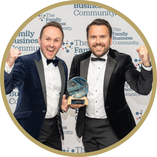 Stephen Illingworth and Dan Illingworth North west family business award winners