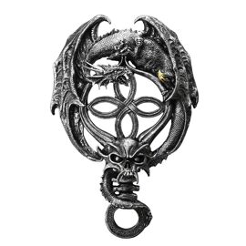 Juliana Mystic Legends Silver Dragon and Skull Wall Plaque