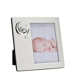 Hello Baby 2 Tone Silverplated Frame with Moon Icon 3.5" x 5"