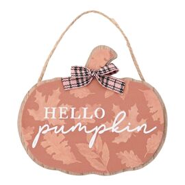 **MULTI 3** Country Living Hanging Plaque - "Hello Pumpkin"
