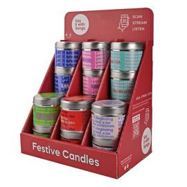 Say It With Songs Christmas Tin Candles CDU