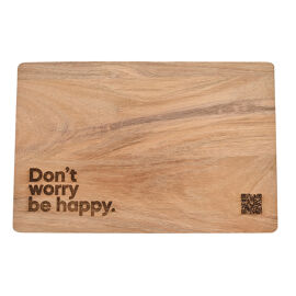 Say It With Songs Rectangular Cheeseboard - Don't Worry Be Happy - Bobby McFerrin