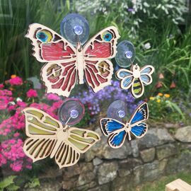 **MULTI 6** Apples To Pears Gift In A Tin Butterflies & Bees Suncatcher Kit