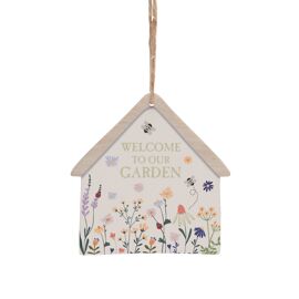 **MULTI 4** Welcome To The Garden Ceramic Plaque