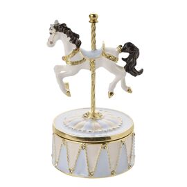Treasured Trinkets - Musical Carousel Horse - Blue