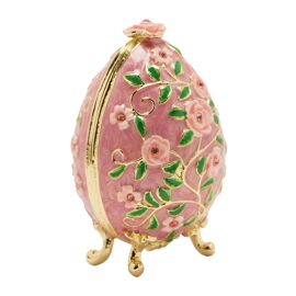 Treasured Trinkets - Pink Floral Egg