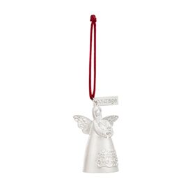 Demdaco Courage Mini Angel Bell Metal Ornament - 4.5" x 5"