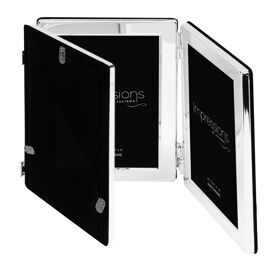 Impressions Triple Silverplated Frame Flat Edge - 4" x 6"
