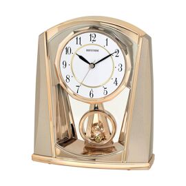 Rhythm Contemporary Mantel Clock with Pendulum 21cm