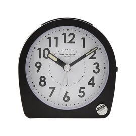 Hometime Round Alarm Clock Light, Snooze, Sweep - Black