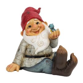 "Country Living" Garden Gnome With Bird On Hand