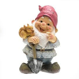 "Country Living" Garden Standing Gnome With Squirrel
