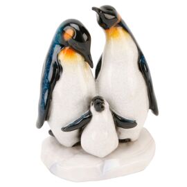 Naturecraft Polished Stone Effect - Penguin Family