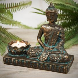 Thai Buddha Figurine Tea Light Holder 16.5cm