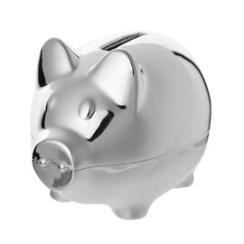 Bambino Silver Plated Piggy Money Box