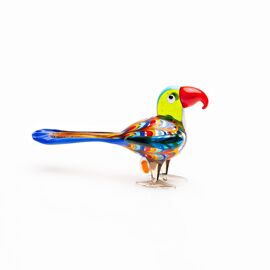 Objets d'art Miniature Glass Figurine - Parrot