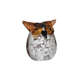 Objets d'art Miniature Glass Figurine - Owl