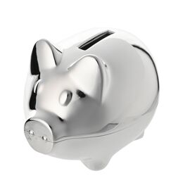 Bambino Silver Plated Piggy Money Box