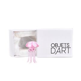 Objets D'art Miniature Glass Figurine - Jelly Fish