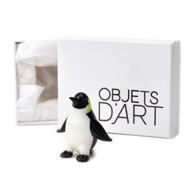 Objets D'art Miniature Glass Figurine - Penguin