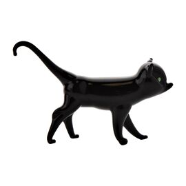 Objets d'art Miniature Glass Figurine - Black Cat