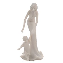 Juliana Mother Teaching Son To Walk White Portrait Figurine