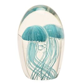 Objets D'art Glass Paperweight - Jellyfish Duo