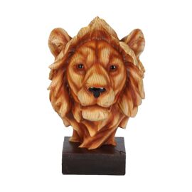 Naturecraft Wood Effect Resin Figurine - Lion Head