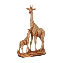 Naturecraft Wood Effect Resin Figurine - Giraffe & Calf