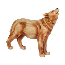 Naturecraft Wood Effect Resin Figurine - Wolf