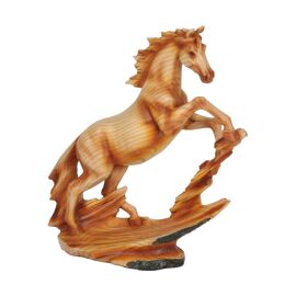 Naturecraft Wood Effect Resin Figurine - Rearing Horse