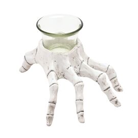 Teelichthalter mit Skeletthand