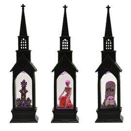 **ASTD MULTI 6** LED Mini Church Includes Skeleton, RIP & House