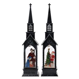 **ASTD MULTI 6** LED Mini Church Lanterns Includes Santa & Nativity