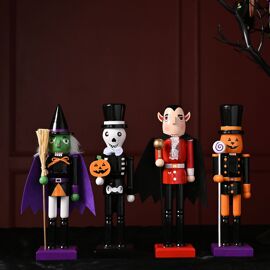 Wooden Nutcracker Skeleton 10"