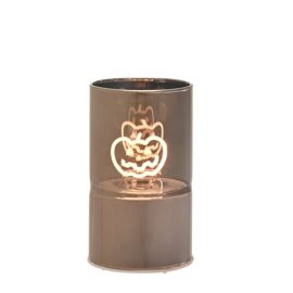 Grey LED Glass Pumpkin Light Tube