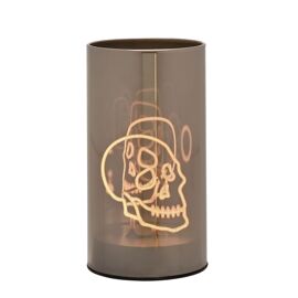 Grey LED Glass Skull Light Tube