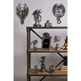 Juliana Mystic Legends Silver Dragon and Skull Wall Plaque