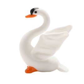 Objets d'art Miniature Glass Figurine - Swan