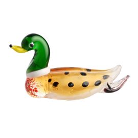 Objets d'art Miniature Glass Figurine - Mallard Duck