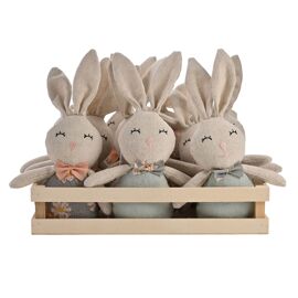 **ASTD MULTI 12** Eggs-traordinary Gifting Mini Bunnies in Wooden Tray