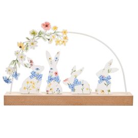 Eggs-traordinary Gifting Bunny And Floral Arch Mantle Plaque