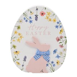 Eggs-traordinary Gifting "Happy Easter" Egg Shaped Mantle Plaque