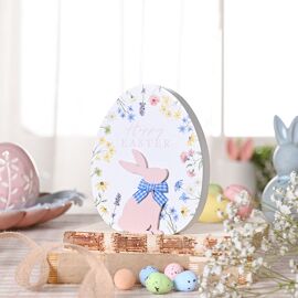 Eggs-traordinary Gifting "Happy Easter" Egg Shaped Mantle Plaque
