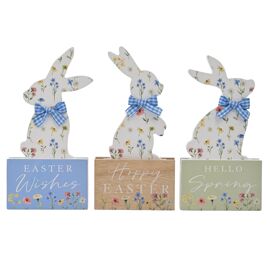 Eggs-traordinary Gifting Set of 3 Easter and Spring Bunny Plaques