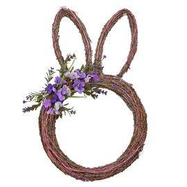 Eggs-traordinary Gifting Company Purple Bunny Ears Wreath 27cm