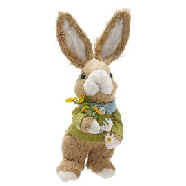 Eggs-traordinary Gifting Company Bunny Holding Flowers Decoration